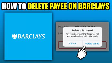 barclays delete payee|How to delete a payee .